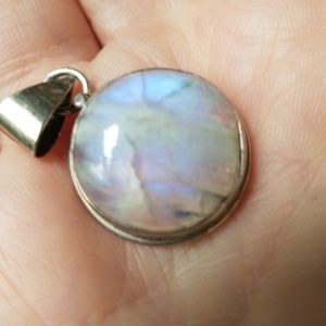 Moonstone Pendant Necklace Boho